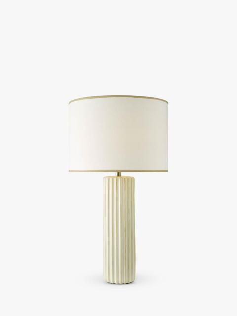 Där Idella Ceramic Column Base Table Lamp, Taupe - image 1