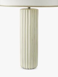 Där Idella Ceramic Column Base Table Lamp, Taupe - thumbnail 3