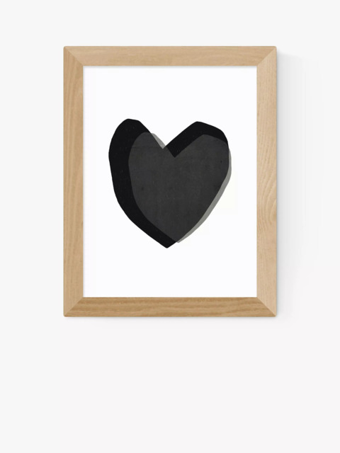 EAST END PRINTS Seventy Tree 'Monochrome Heart' Framed Print