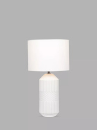 Pacific Meribel Glazed Table Lamp, White - thumbnail 2