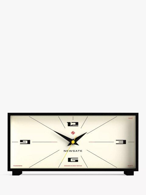 Newgate Clocks Thunderbird Analogue Mantel Clock, Black - image 1