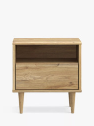 EasyKlix Sherbrooke 1 Drawer Bedside Table, Oak - thumbnail 2