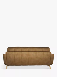 John Lewis Barbican Large 3 Seater Leather Sofa, Light Leg, Demetra Light Tan - thumbnail 4