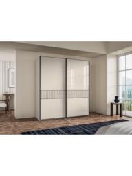 John Lewis Newlyn 2m Sliding Wardrobe with 2 Glass Doors - thumbnail 2