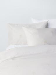 John Lewis Palm Cotton Rich Duvet Cover Set, Natural - thumbnail 1