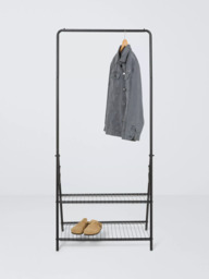 John Lewis Folding Metal Clothes Rail, Black - thumbnail 4