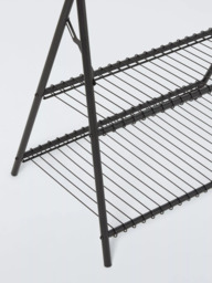 John Lewis Folding Metal Clothes Rail, Black - thumbnail 3