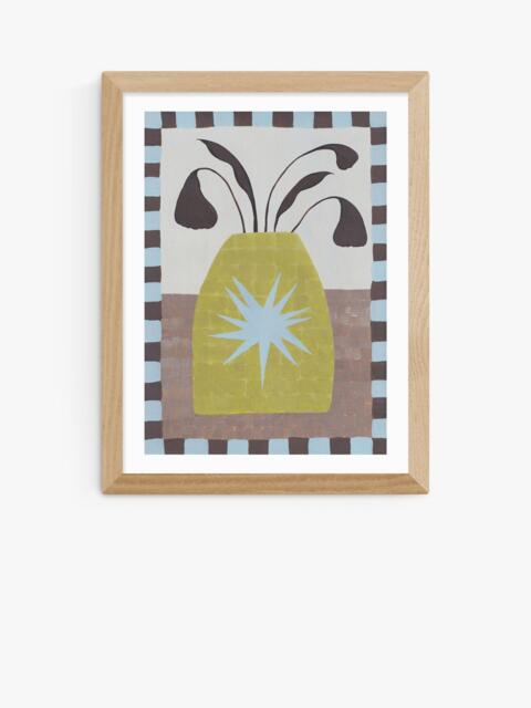 EAST END PRINTS Jazmine Joye 'Star Vase' Framed Print, 43.4 x 33.4cm, Oak Frame - image 1