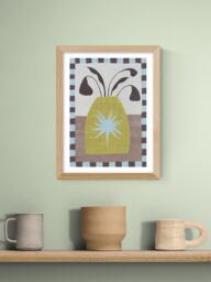 EAST END PRINTS Jazmine Joye 'Star Vase' Framed Print, 43.4 x 33.4cm, Oak Frame - thumbnail 2