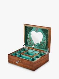WOLF Sleeping Beauty Musical Jewellery Box, Walnut Wood Veneer - thumbnail 3