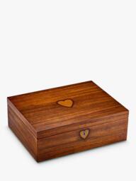 WOLF Sleeping Beauty Musical Jewellery Box, Walnut Wood Veneer - thumbnail 2