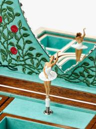 WOLF Sleeping Beauty Musical Jewellery Box, Walnut Wood Veneer - thumbnail 4