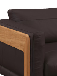 John Lewis Nest Medium 2 Seater Leather Sofa, Light Leg - thumbnail 6