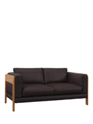 John Lewis Nest Medium 2 Seater Leather Sofa, Light Leg - thumbnail 1