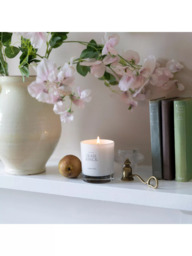 Glass & Wick Sweet Pea Scented Candle, 220g - thumbnail 2