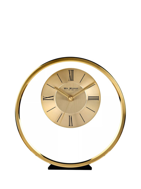 William Widdop Round Analogue Roman Numeral Mantel Clock - image 1