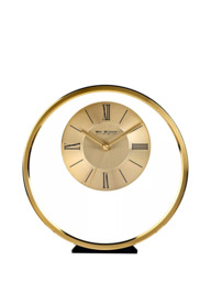 William Widdop Round Analogue Roman Numeral Mantel Clock - thumbnail 1