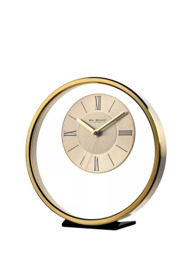 William Widdop Round Analogue Roman Numeral Mantel Clock - thumbnail 3