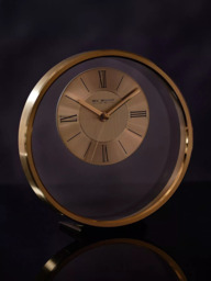 William Widdop Round Analogue Roman Numeral Mantel Clock - thumbnail 2