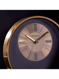 William Widdop Round Analogue Roman Numeral Mantel Clock - thumbnail 5