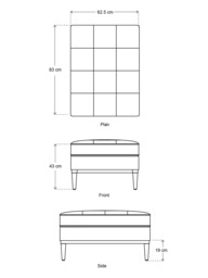 Swyft Model 02 Chaise Piece/Footstool - thumbnail 2