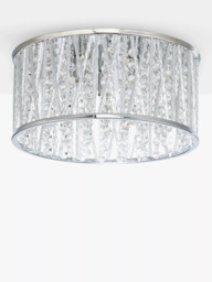 John Lewis Emilia Crystal Drum Flush Ceiling Light - thumbnail 3