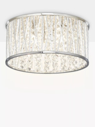 John Lewis Emilia Crystal Drum Flush Ceiling Light - thumbnail 4
