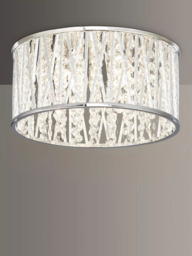 John Lewis Emilia Crystal Drum Flush Ceiling Light - thumbnail 1