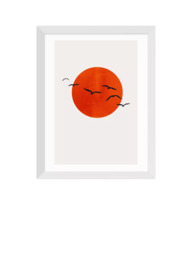 EAST END PRINTS Kubistika 'A Sunny Day' Framed Print