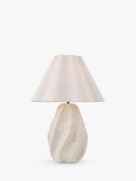Laura Ashley Strata Ceramic Table Lamp, Ivory - thumbnail 1