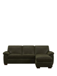 John Lewis Camden RHF Chaise End Leather Sofa Bed, Dark Leg - thumbnail 5