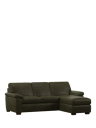 John Lewis Camden RHF Chaise End Leather Sofa Bed, Dark Leg - thumbnail 1