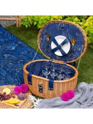 Sara Miller Anniversary Extra Large Picnic Rug, Blue - thumbnail 4