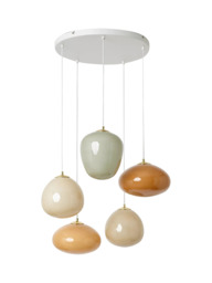 MADE Adrienne 5 Light Cluster Pendant Ceiling Light, Cream - thumbnail 1