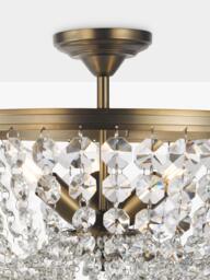 John Lewis La Scala Shower Dome Flush Chandelier Ceiling Light, Satin Bronze - thumbnail 6