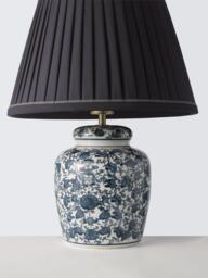 John Lewis Tarlowe Ceramic Base Table Lamp, Navy - thumbnail 4