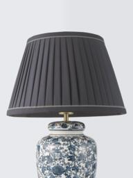 John Lewis Tarlowe Ceramic Base Table Lamp, Navy - thumbnail 3