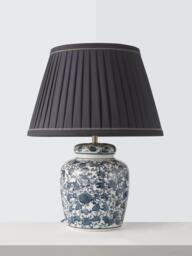John Lewis Tarlowe Ceramic Base Table Lamp, Navy