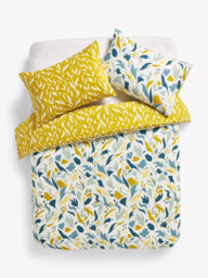 John Lewis Petals Pure Cotton Percale Duvet Cover Set