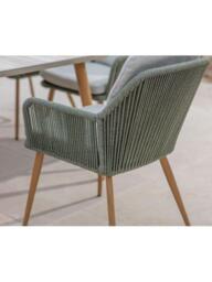 Bramblecrest Como 6-Seater Rectangular Garden Dining Table & Chairs Set with Parasol & Base, Fern Green - thumbnail 6