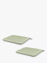 John Lewis Henley by KETTLER Straight Sided Garden Dining Chair Cushion, Set of 2, Grey
