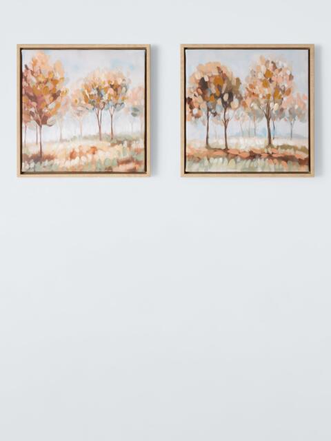 John Lewis 'Autumn Trees' Framed Canvas Print, Set of 2, 30 x 30cm, Multi - image 1