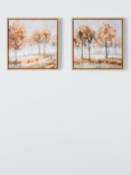 John Lewis 'Autumn Trees' Framed Canvas Print, Set of 2, 30 x 30cm, Multi - thumbnail 1