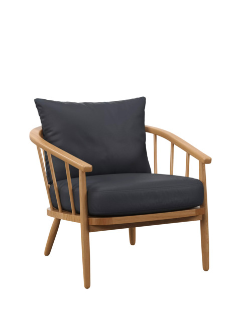 John Lewis Frome Leather Armchair, Light Leg - image 1