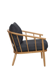 John Lewis Frome Leather Armchair, Light Leg - thumbnail 3