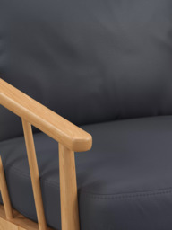 John Lewis Frome Leather Armchair, Light Leg - thumbnail 6