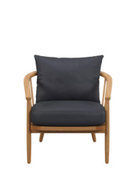 John Lewis Frome Leather Armchair, Light Leg - thumbnail 5