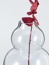 John Lewis Gourd Glass Vase, H17cm, Clear - thumbnail 3