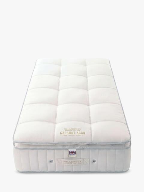 Millbrook Beds Hampshire Collection Calshot 6000 Pillowtop Pocket Spring Mattress, Medium Tension, Single - image 1