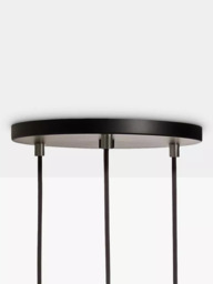 Tala Graphite Triple Pendant Cluster Ceiling Light with Voronoi II 3W ES LED Dimmable Tinted Bulbs - thumbnail 3
